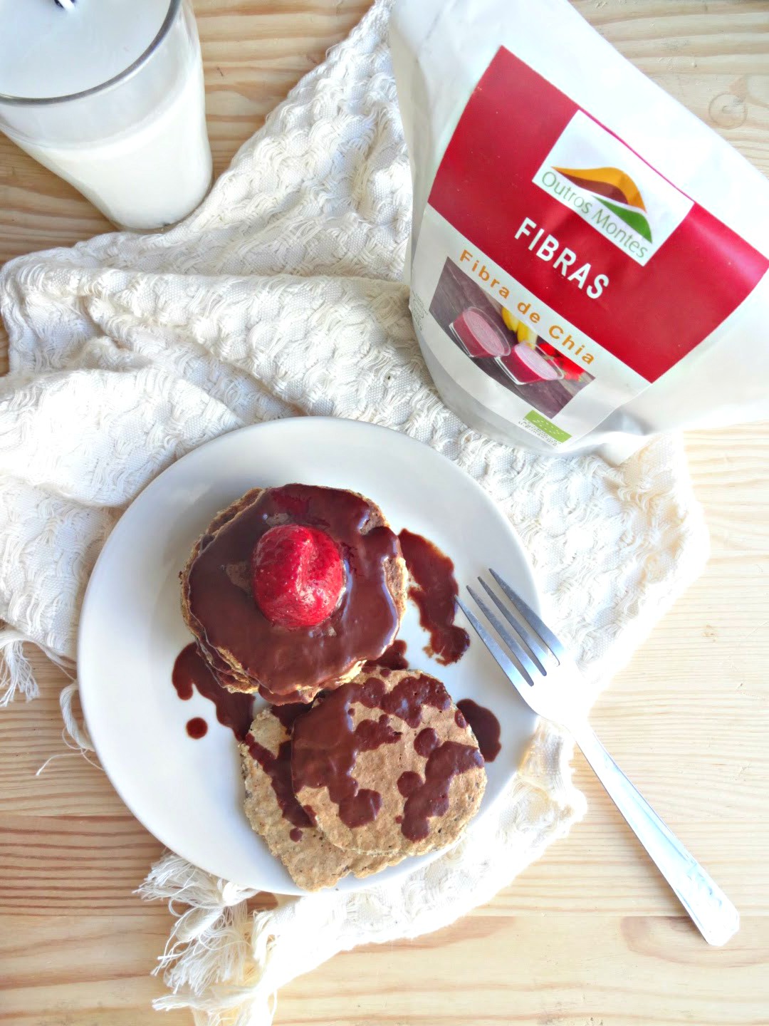Panquecas de aveia, maçã e Fibra de Chia Outros Montes
