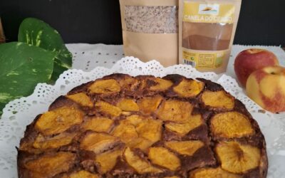 Tarte de Pêssegos, Tâmaras e Amêndoas Low Carb